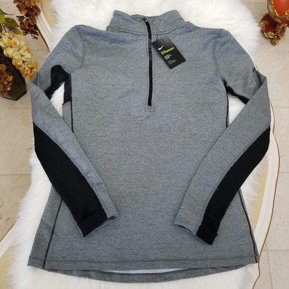 half zip pullover women's nike